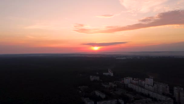 Aerial Fly Left View Kharkiv City Pavlove Pole Residential District — ストック動画
