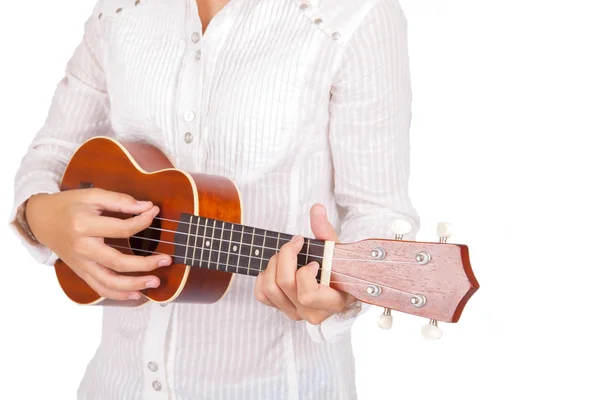 Adolescente avec un ukulele — Photo
