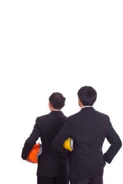 kask ile iki mühendis