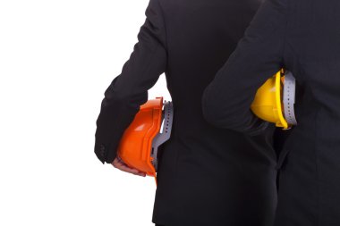 kask ile iki mühendis