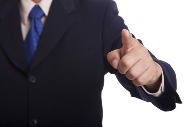 işadamı başparmak ileri gösterir