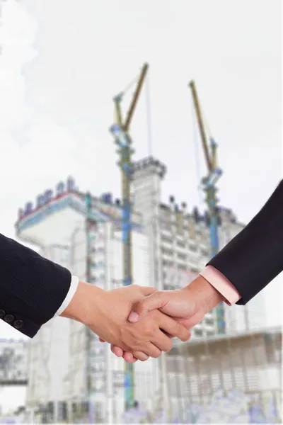 Two businessmen shaking hands — Stock Photo, Image