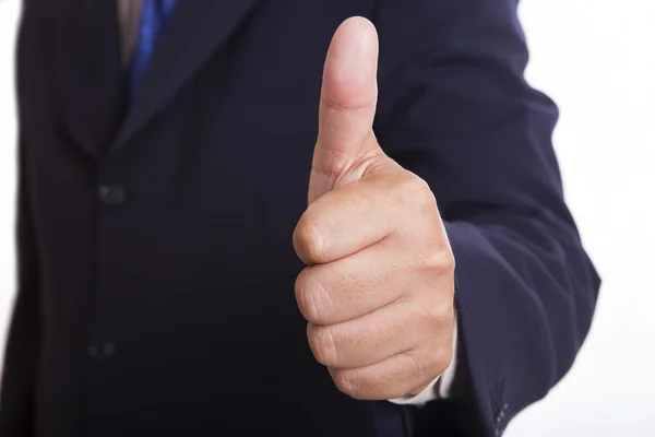 Businessman showing thumbs up — Stock Photo, Image