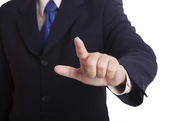 Бизнесмен показывает большой палец вперед — стоковое фото