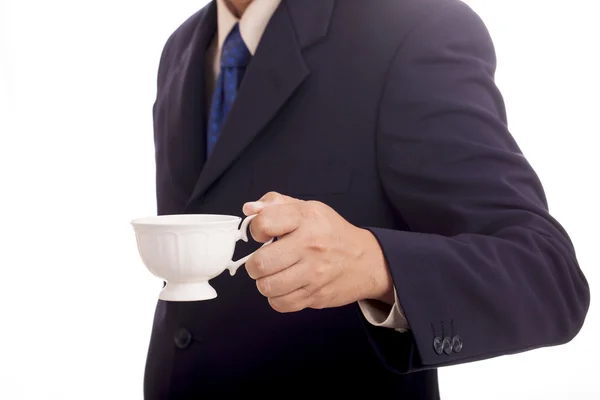 Zakenman met een kopje koffie — Stockfoto