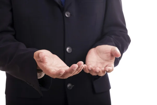 Businessman with outstretched arms — Stock Photo, Image