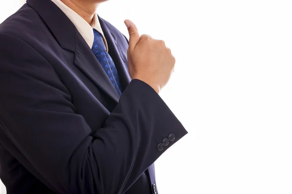 Businessman showing thumbs up — Stock Photo, Image