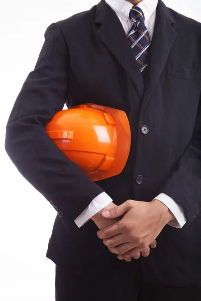 Bauingenieur mit rotem Helm — Stockfoto