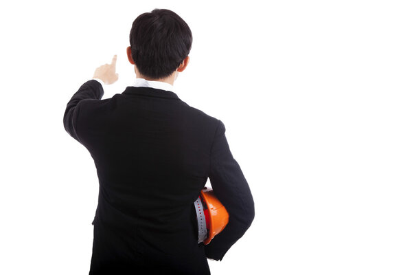 Строитель с красным шлемом
