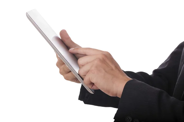 Businessman holding a tablet Stock Photo
