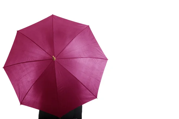 Affärsman står med paraply. — Stockfoto