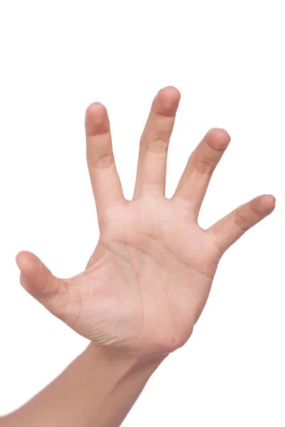 Hand gesture with 5 fingers — Stock Photo, Image