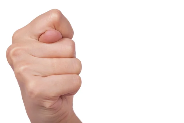 The human hand show the fig — Stock Photo, Image