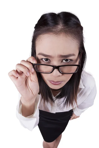 Asian businesswoman with glasses — Stock Photo, Image