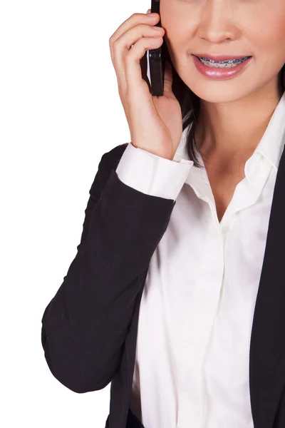 Azji kobieta rozmawia przez telefon — Zdjęcie stockowe