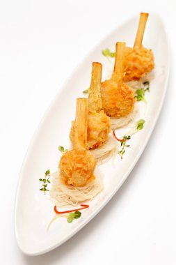 kızarmış karides topları