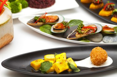 Mango yapışkan pirinç.