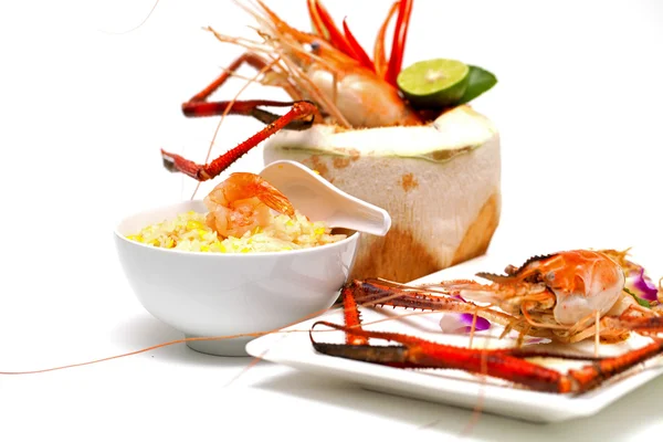 Fried rice with shrimp. — Stock Photo, Image