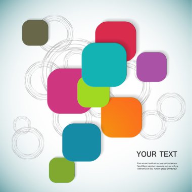 Vektör renkli kare bağlantı eps10