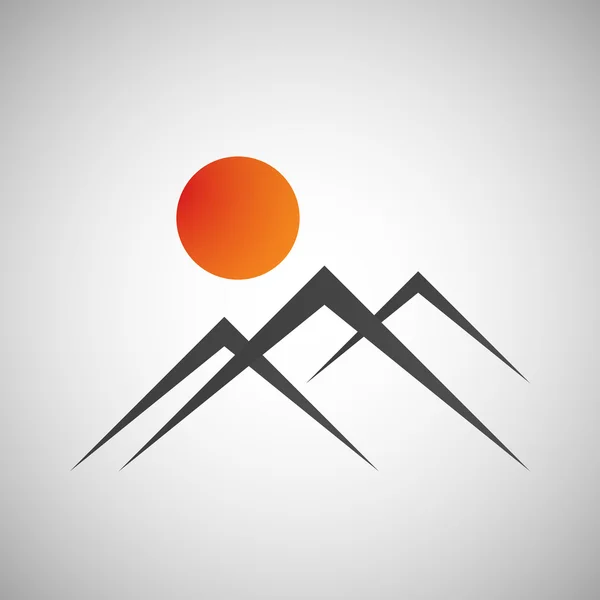 Vector mountains icon — Stock Vector