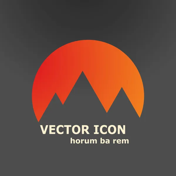 vektör dağlar simgesi