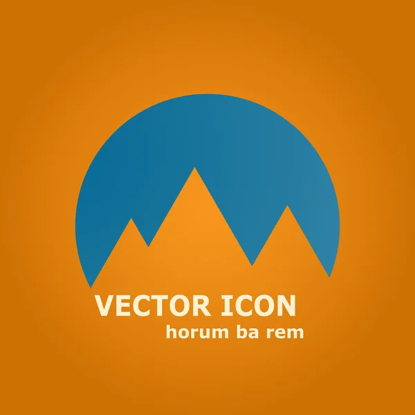Vector montañas icono — Vector de stock