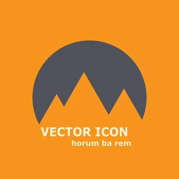 Vector montañas icono — Vector de stock