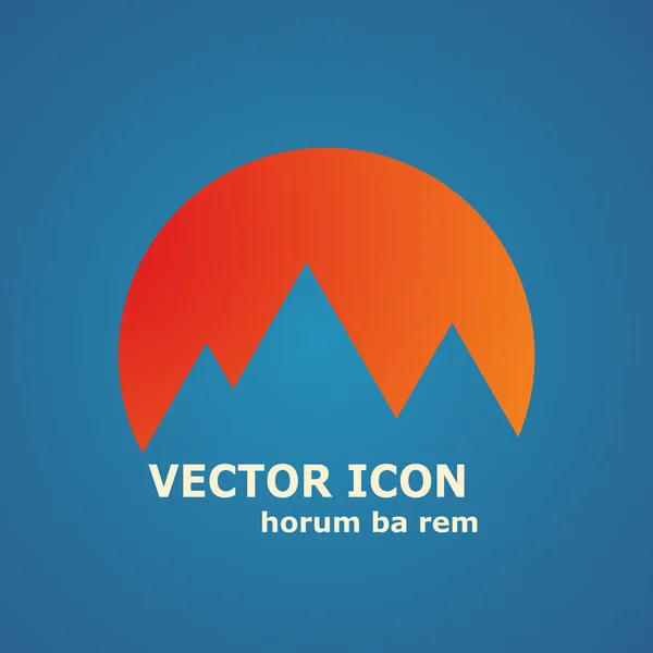 Vector montañas icono — Vector de stock