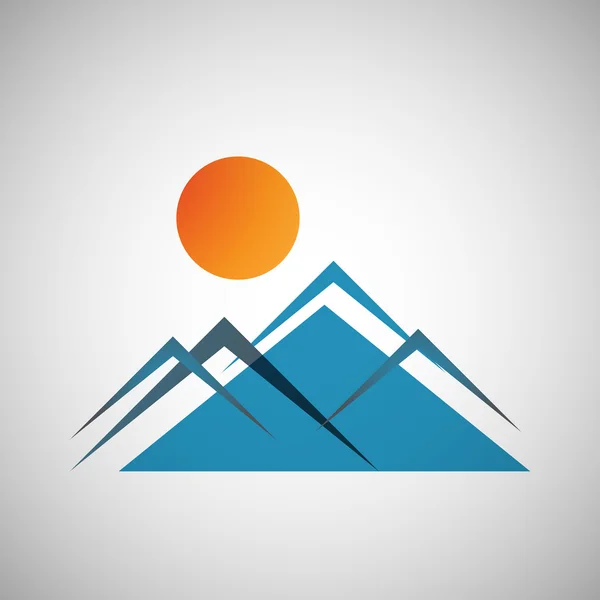 Vector mountains icon — Stock Vector