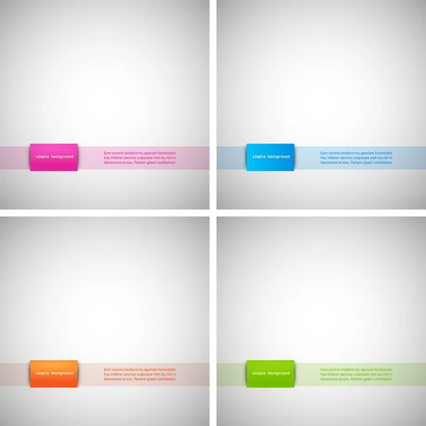 Набор простых фонов с цветными штампами, eps — стоковый вектор