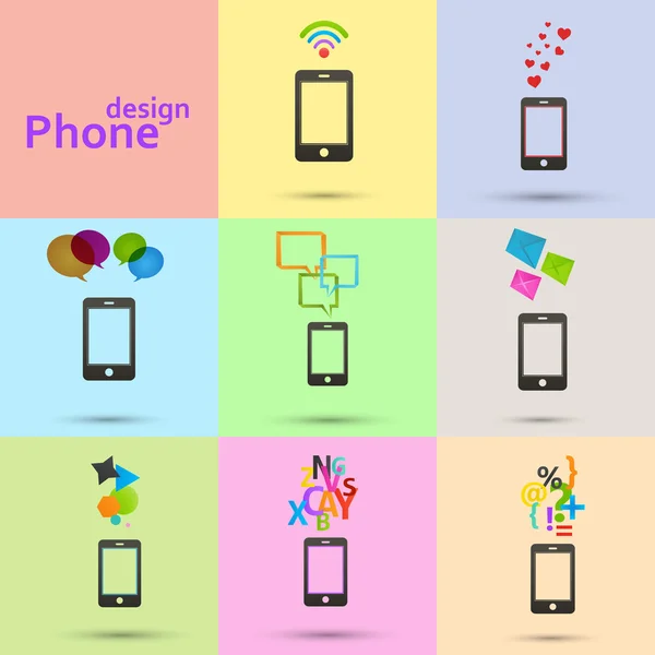 Set of phones — Stock Vector
