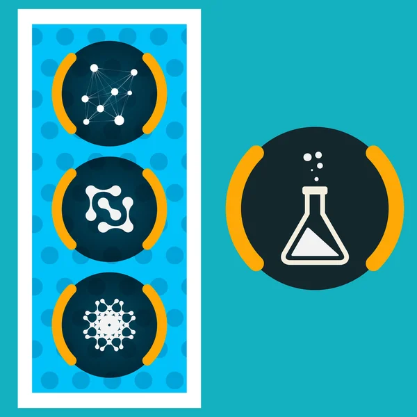 Set icons chemical experiments eps — Stock Vector