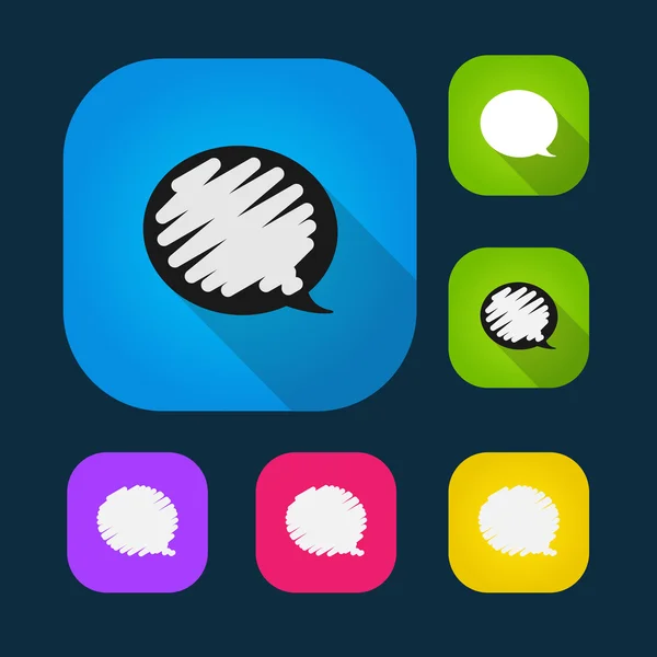 Set of vector colored speech bubbles — Wektor stockowy