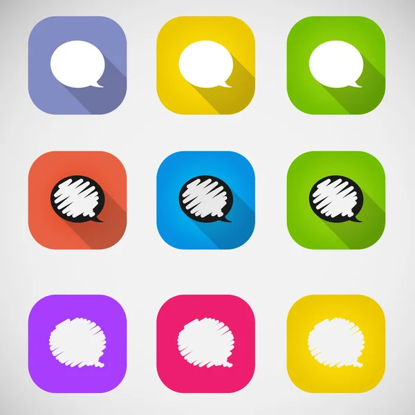 Set of vector colored speech bubbles — Wektor stockowy