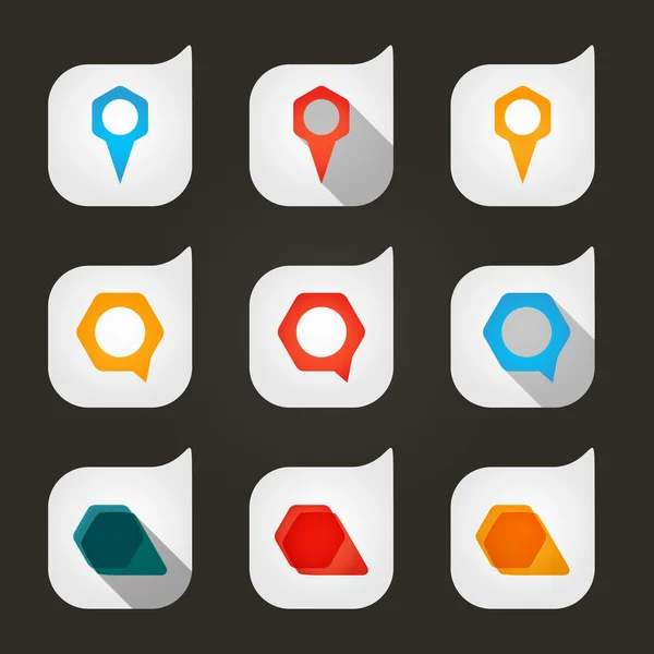 Set of colored icons — Stock Vector