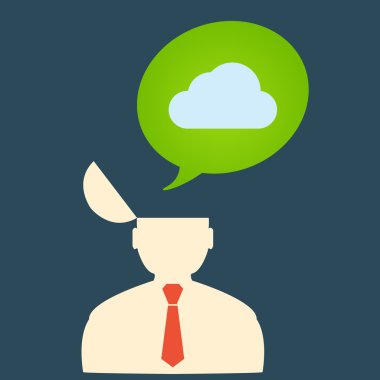 піктограми людині і дощ хмари