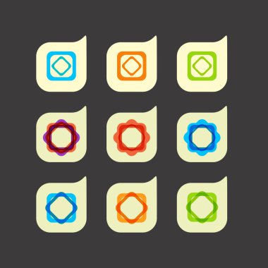 güzel soyut simgeler vektör kümesi