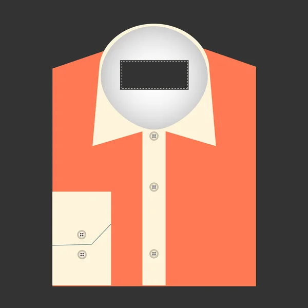 Color gevouwen shirt met badge ontwerpconcept — Stockvector