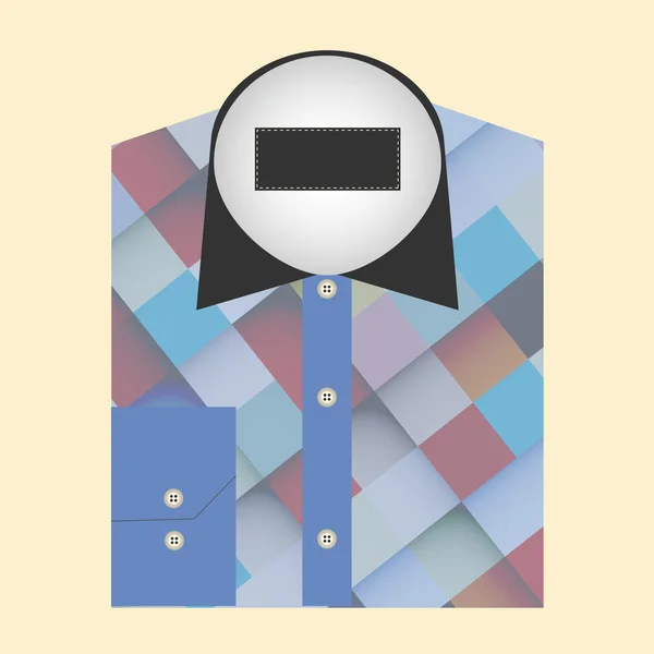Camicia piegata a colori con concetto di design distintivo — Vettoriale Stock