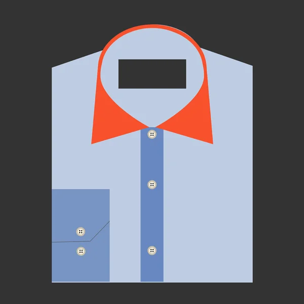 Farbig gefaltetes Hemd mit Badge-Design-Konzept — Stockvektor