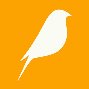 kuş güzel vektör düz silueti