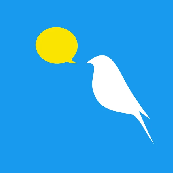 鳥の美しいベクトル フラット シルエット — ストックベクタ