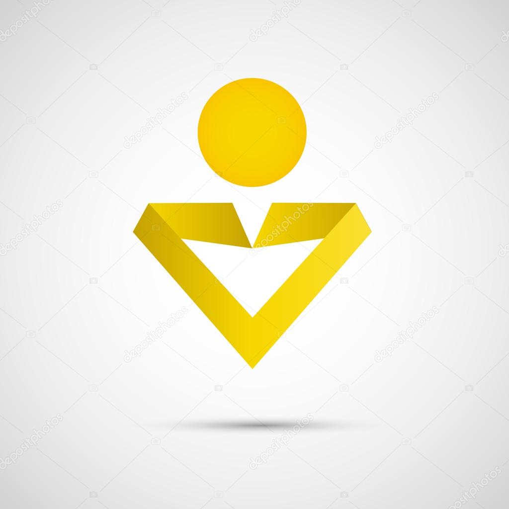 Vector icons of man Creative simple design