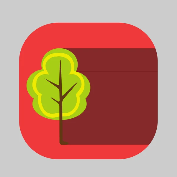Vecteur belle icône plat floraison arbre eps — Image vectorielle