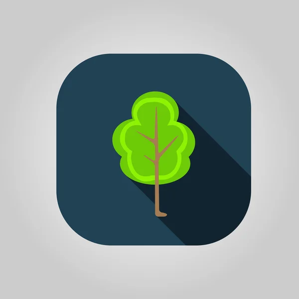 Vector mooie icon platte bloeiende boom eps — Stockvector