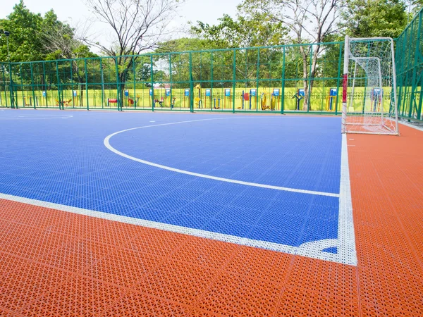 Veld voor futsal voorafgaand aan de wedstrijd. — Stockfoto