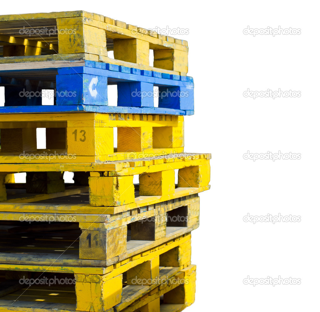 Stack of wooden pallets