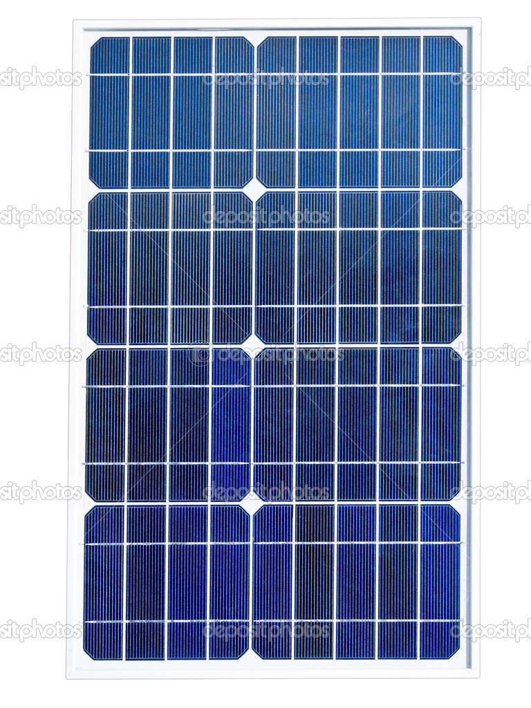 solar cell isolated on white background