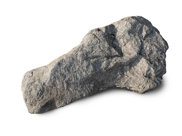 Beyaz Arka Planda Izole Edilmiş Büyük Taş Granit — Stok fotoğraf