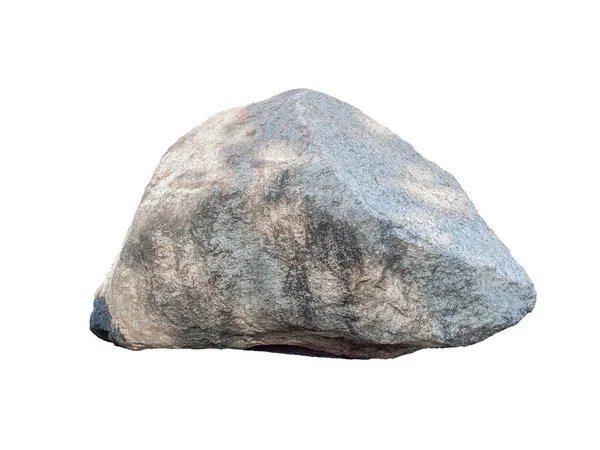 Echt Groot Stenen Graniet Geïsoleerd Witte Achtergrond — Stockfoto